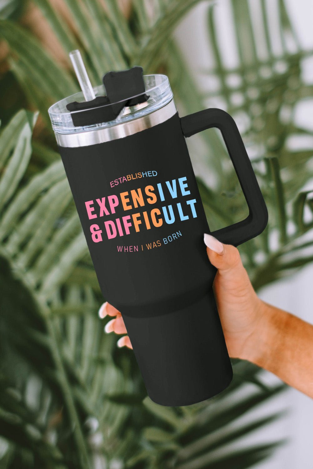 Mama Leopard Print Stainless Steel Insulate Cup with Handle 40oz - Image 49