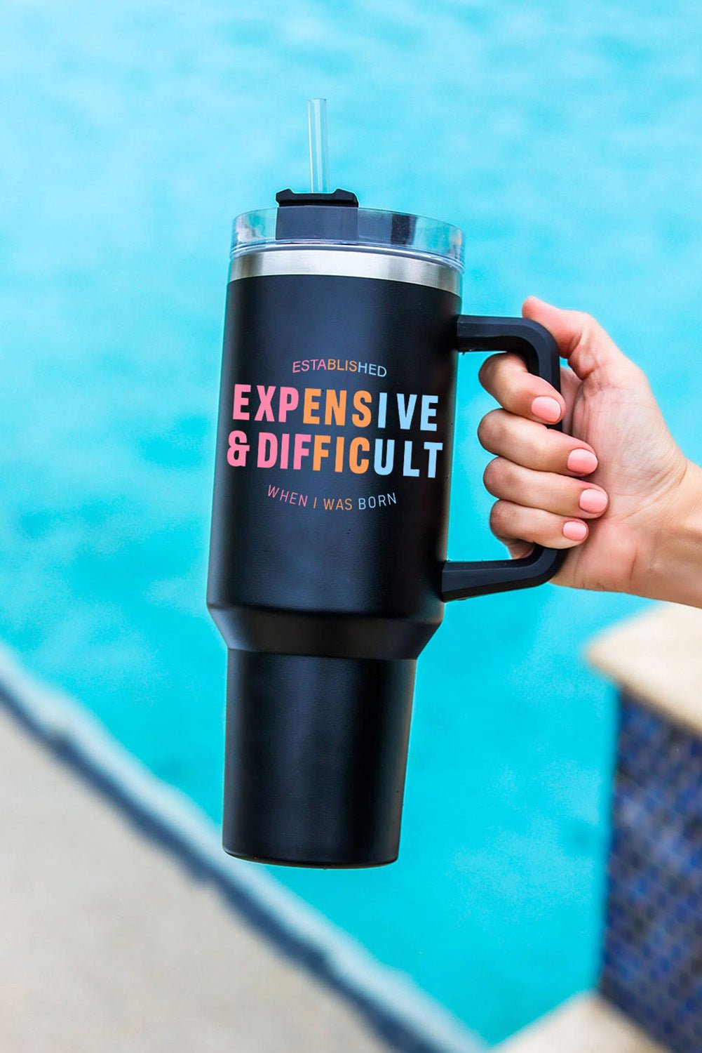 Mama Leopard Print Stainless Steel Insulate Cup with Handle 40oz - Image 51