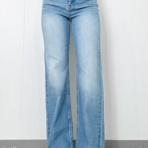 Myosotis High Rise Shift Slit Leg Straight Jeans