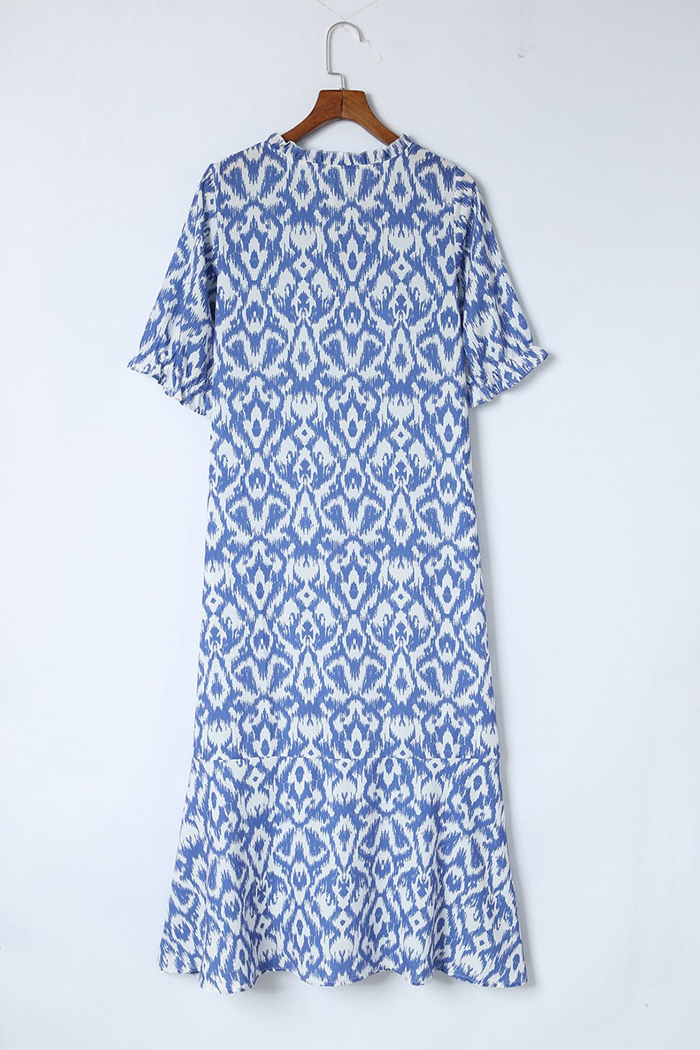 V Neck Casual Geometric Print Maxi Dress - Image 5