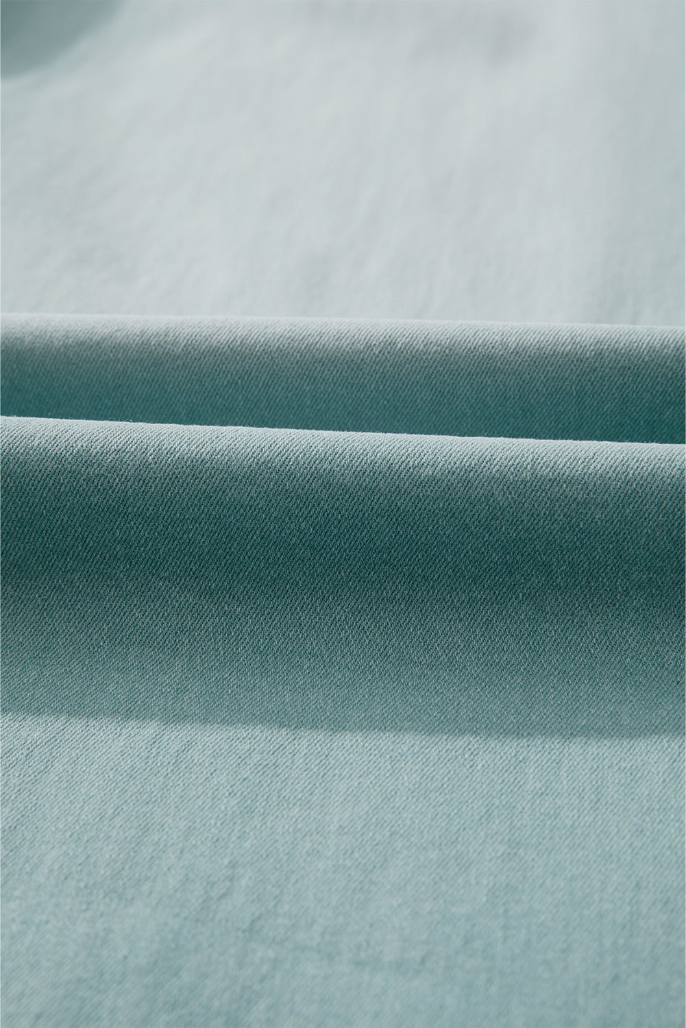 Smoke Green Mineral Wash Drawstring High Waist Wide Leg Jeans - Image 11