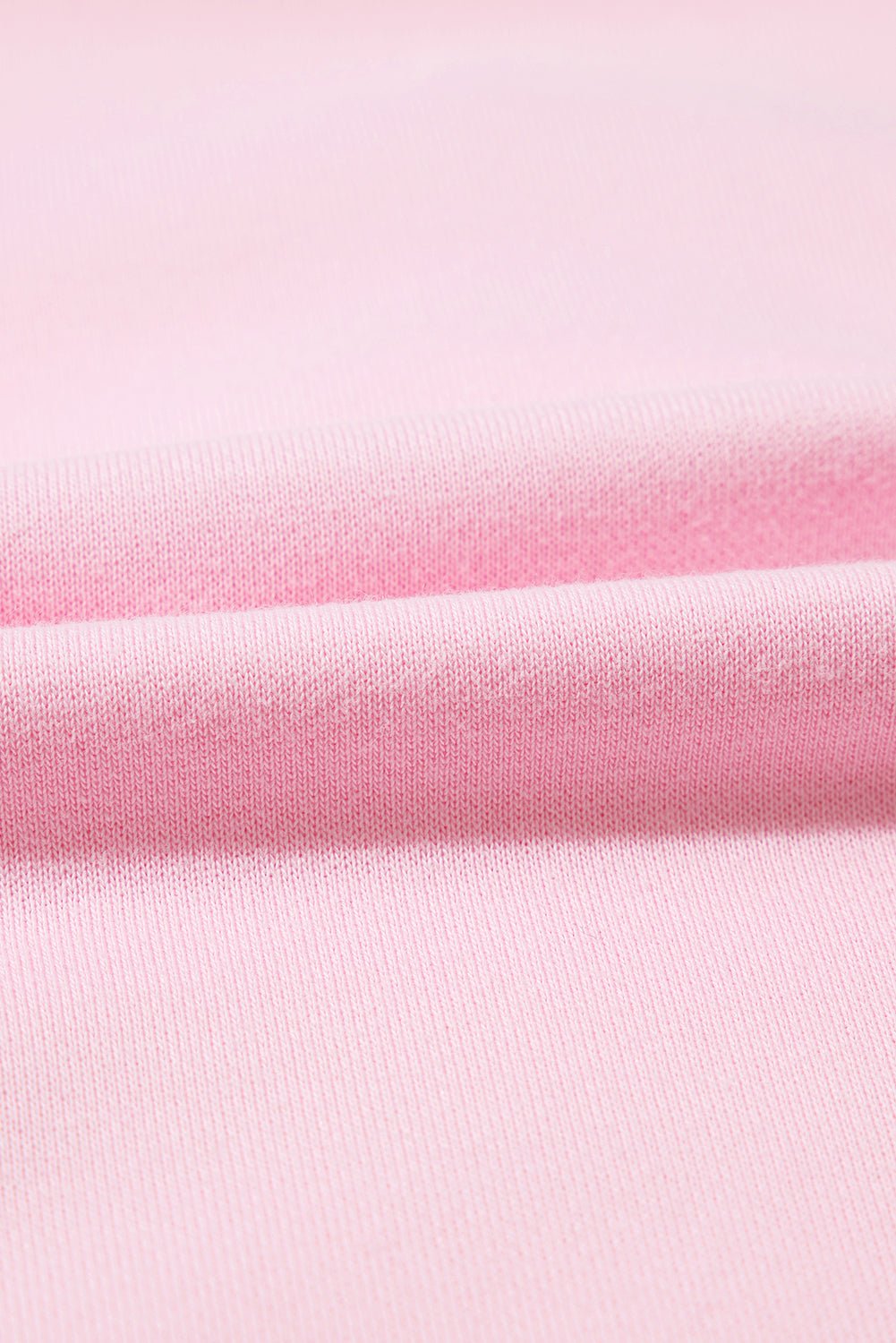 Light Pink Embroidered Bow Lantern Sleeve Oversized Pullover Sweatshirt - Image 13