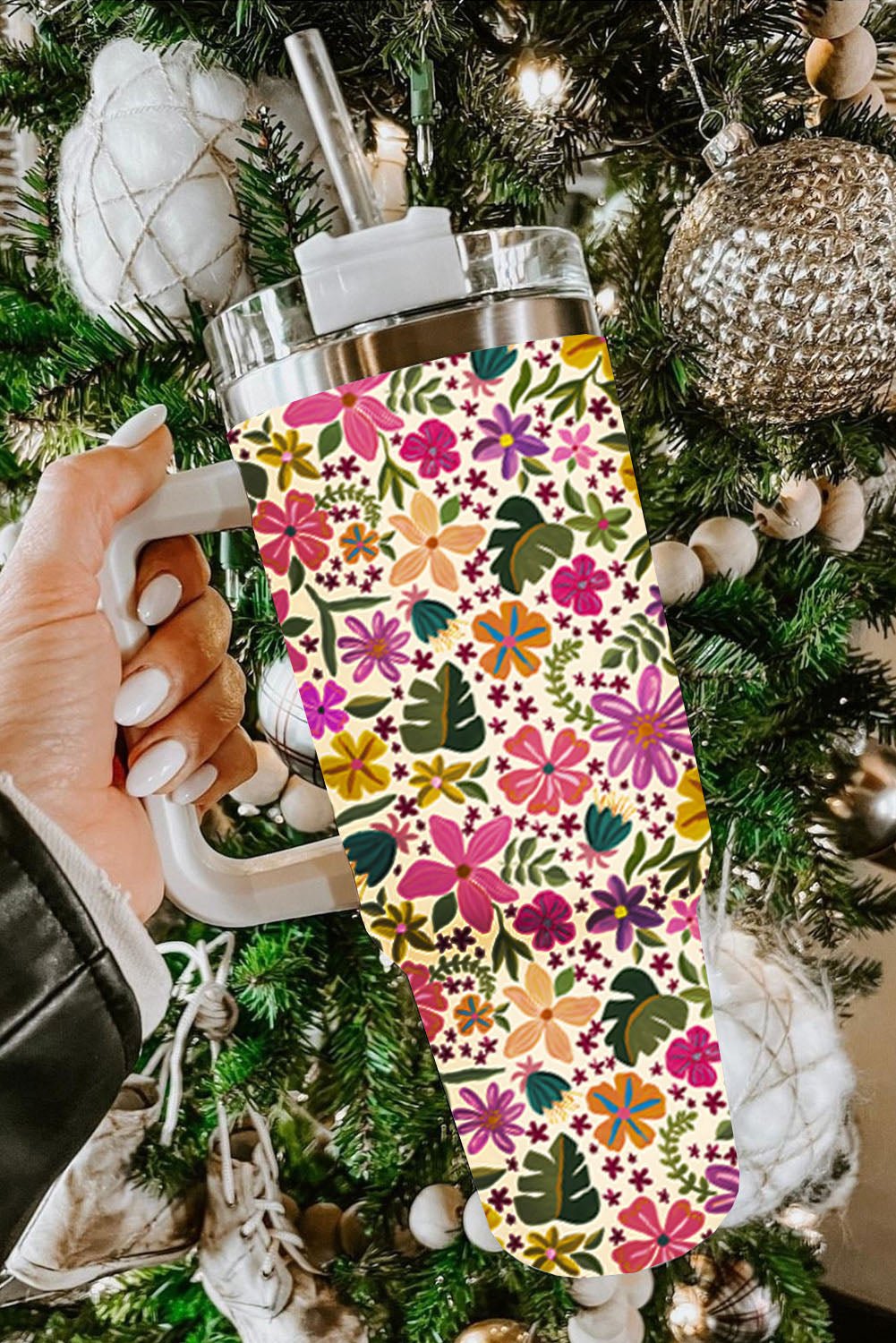 Mama Leopard Print Stainless Steel Insulate Cup with Handle 40oz - Image 54