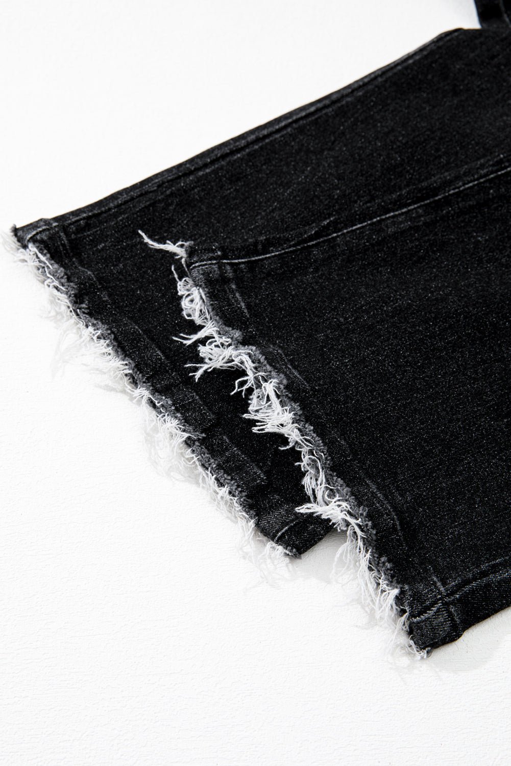 Carbon Grey Mineral Wash Raw Hem High Waist Flared Jeans - Image 9