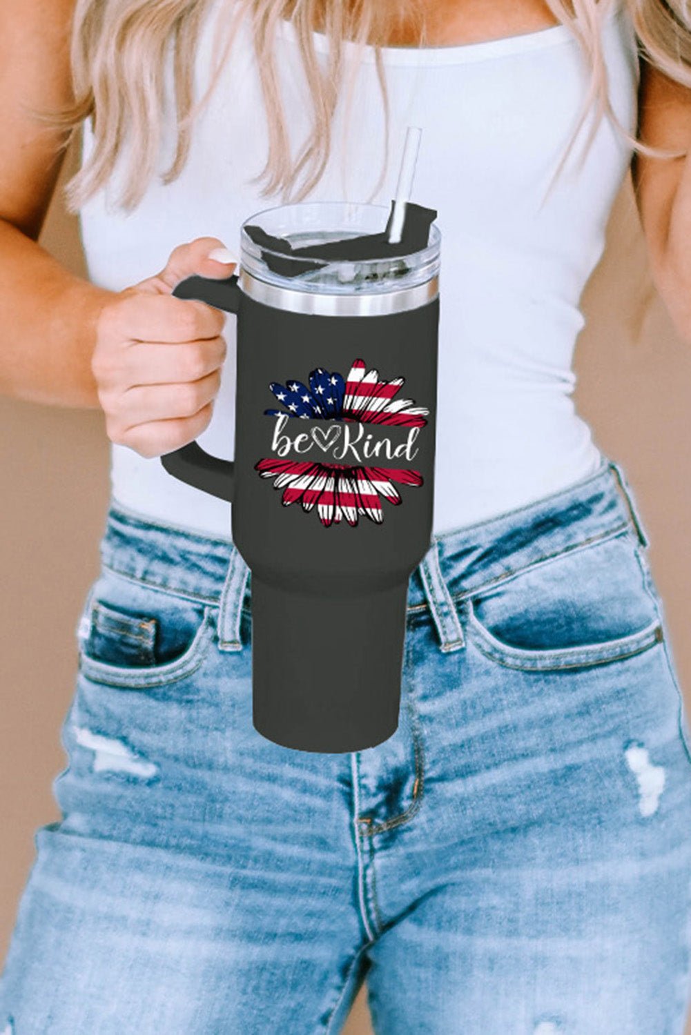 Mama Leopard Print Stainless Steel Insulate Cup with Handle 40oz - Image 70